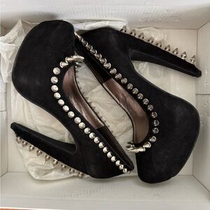 Jeffrey Campbell Madame Spike Nasty Gal Black Studded Heels